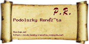 Podolszky Renáta névjegykártya