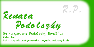 renata podolszky business card